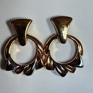 Vintage golden and Silverstone earring